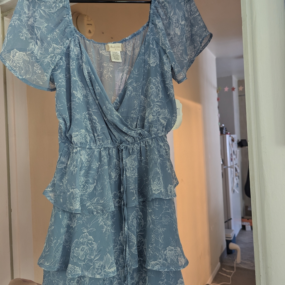 Altar'd State Light Blue Lace Dress